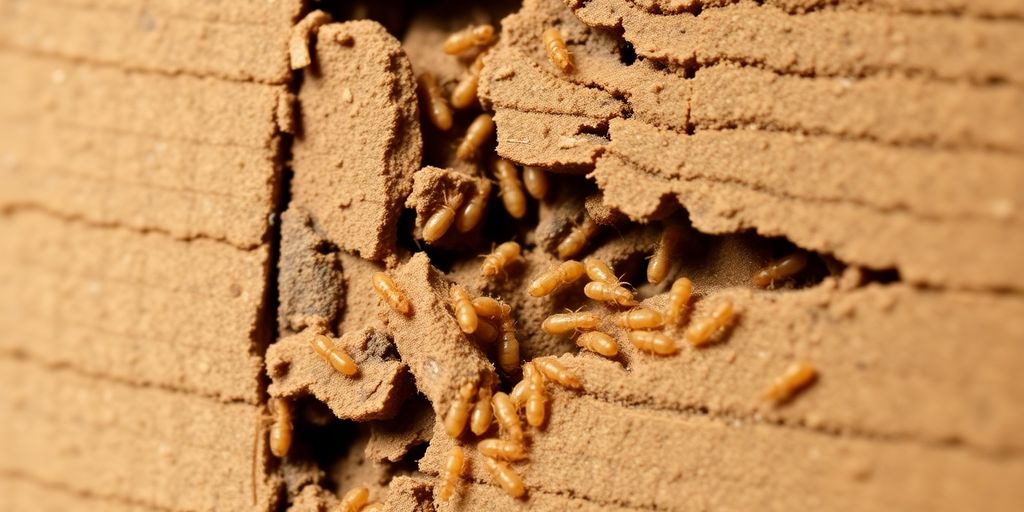 Termite infestation in wood, showing damage in Arizona.