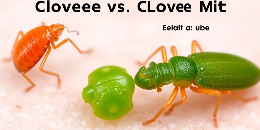 Comparison of a chigger and a clover mite.