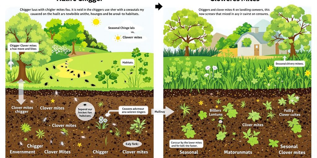 Chiggers and clover mites in seasonal environments.