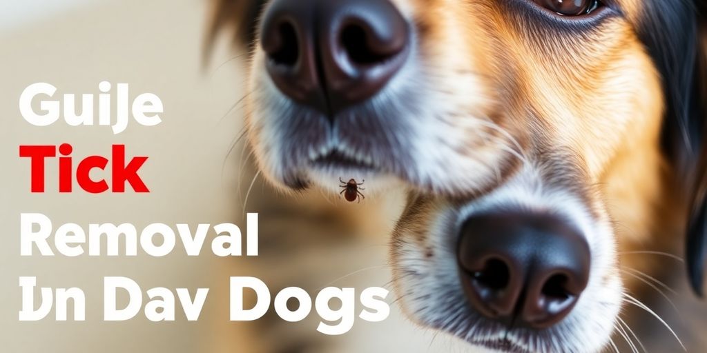 Dog with tick on its skin looking concerned.